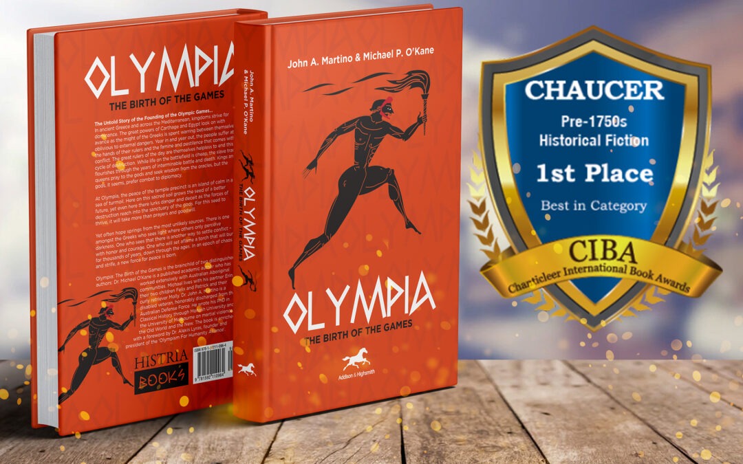 “OLYMPIA: THE BIRTH OF THE GAMES” WINS 1ST PLACE IN THE CHANTICLEER INTERNATIONAL BOOK AWARDS