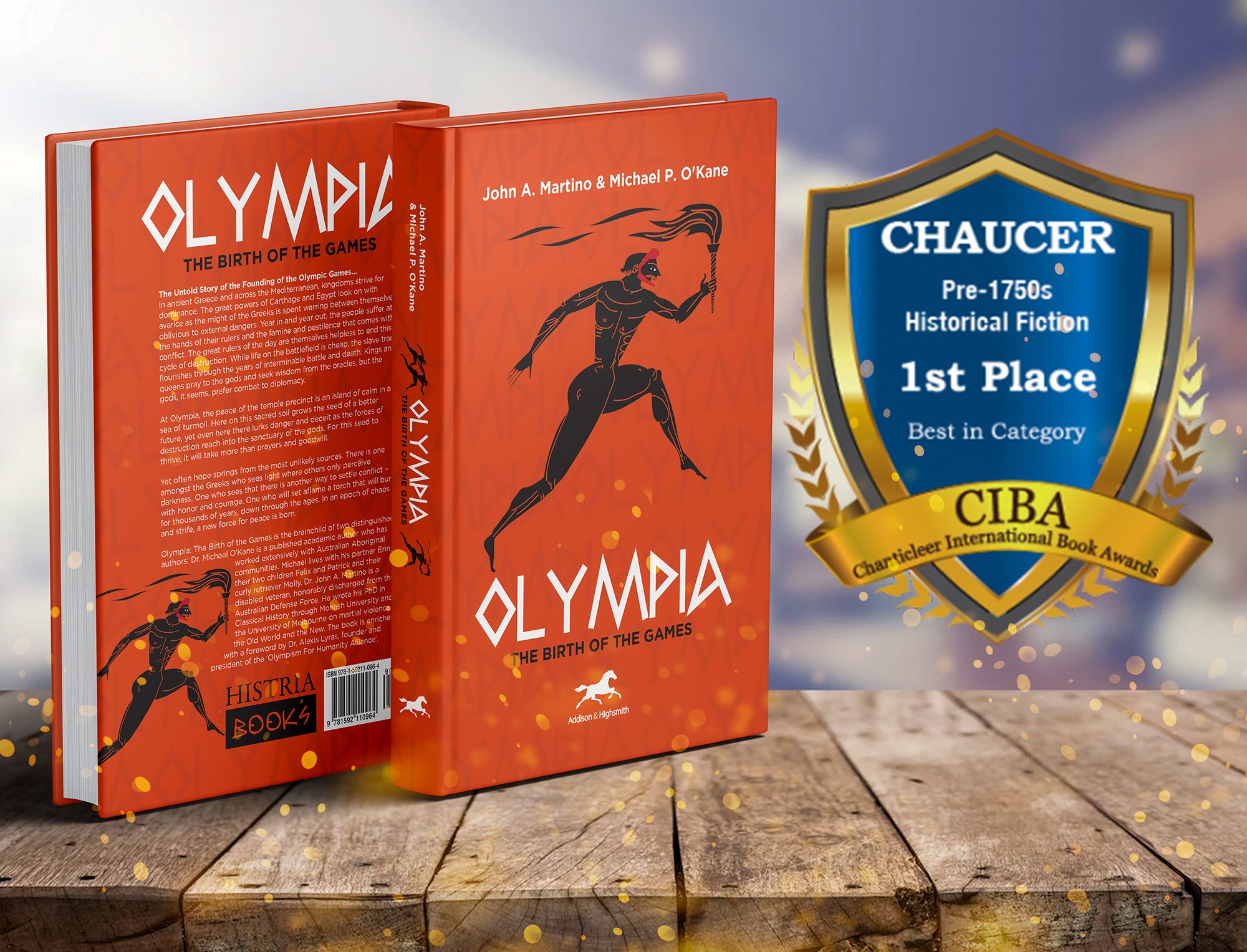 “OLYMPIA: THE BIRTH OF THE GAMES” WINS 1ST PLACE IN THE CHANTICLEER INTERNATIONAL BOOK AWARDS