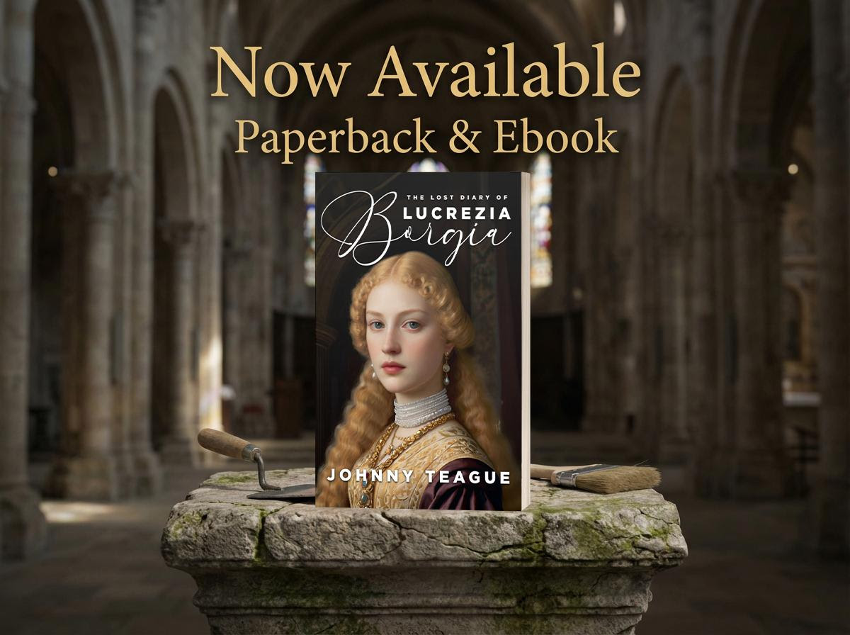 The Lost Diary of Lucrezia Borgia by Johnny Teague, now available from Histria Books