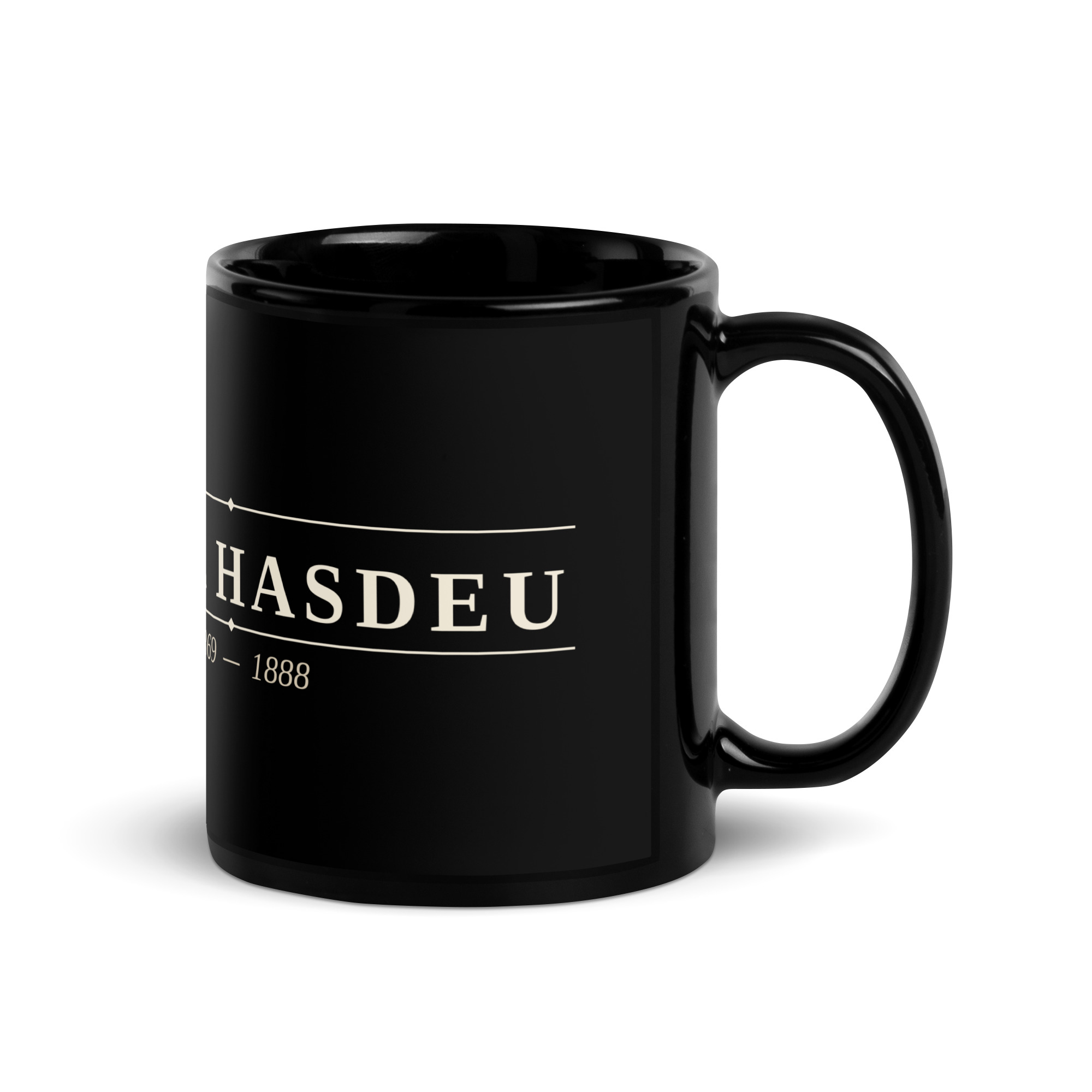 Iulia Hasdeu Black Glossy Mug - Image 2