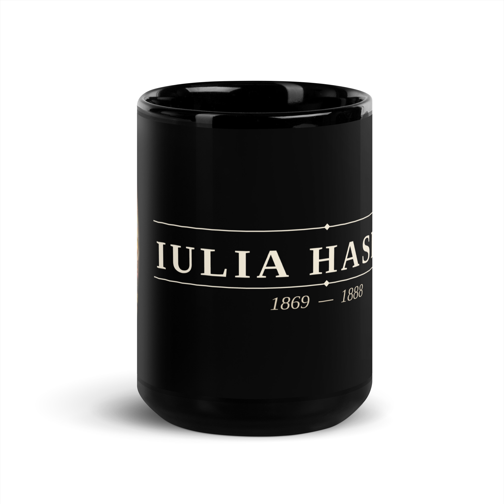 Iulia Hasdeu Black Glossy Mug - Image 6