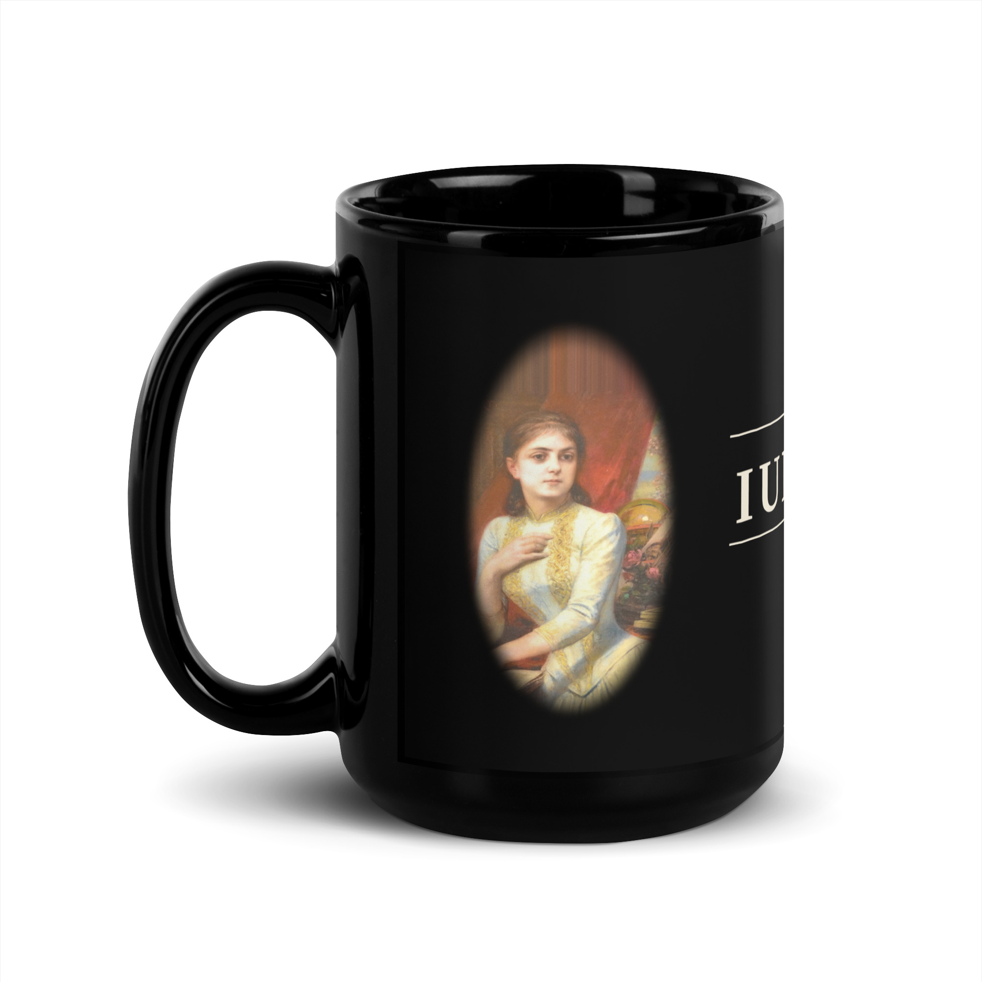 Iulia Hasdeu Black Glossy Mug - Image 4
