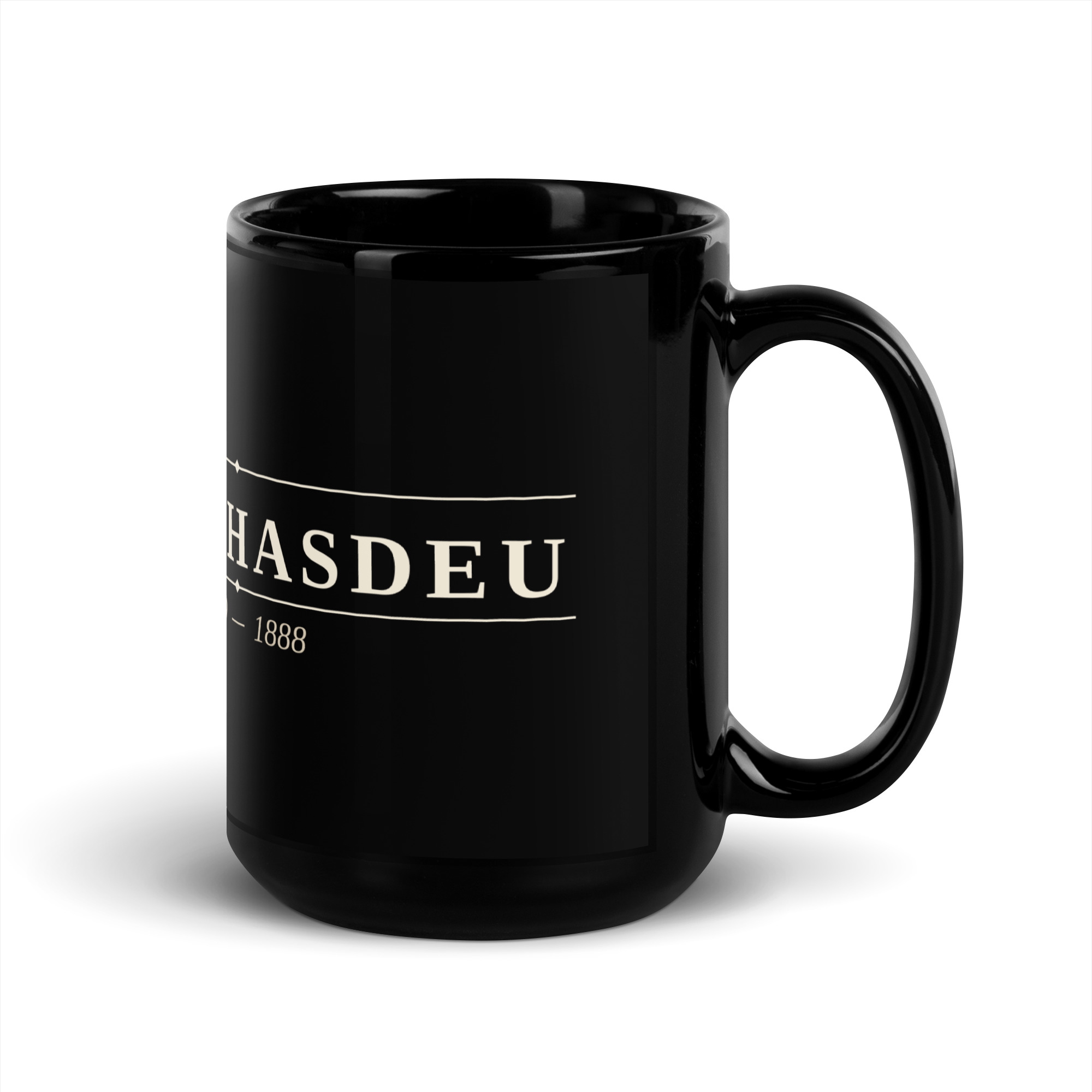 Iulia Hasdeu Black Glossy Mug - Image 5