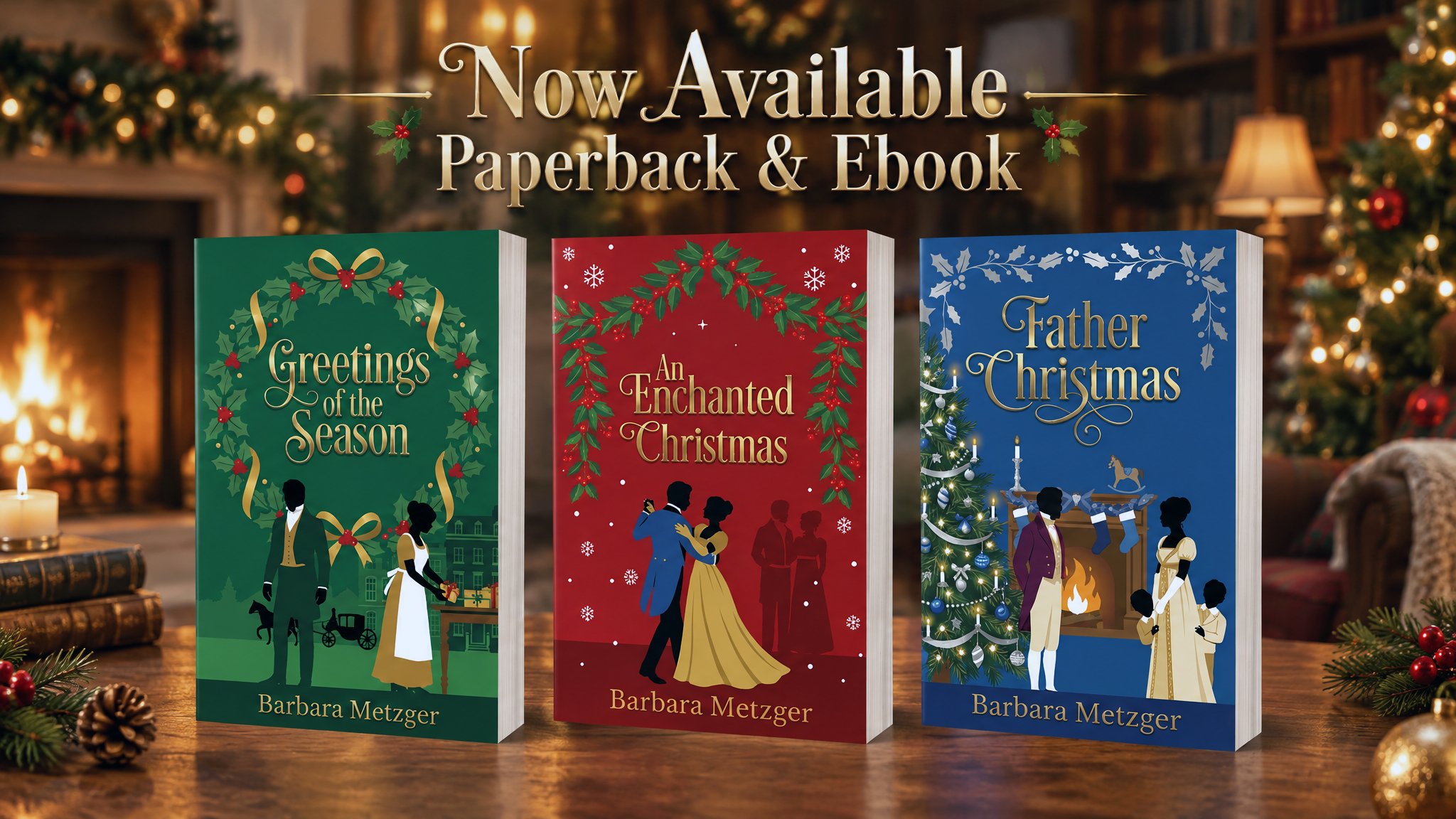 christmas books release A Christmas Regency Collection by Barbara Metzger